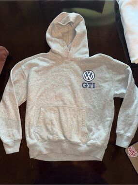 Hollister Light Heather Gray Boxy Hoodie